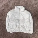White Puffer Jacket-L